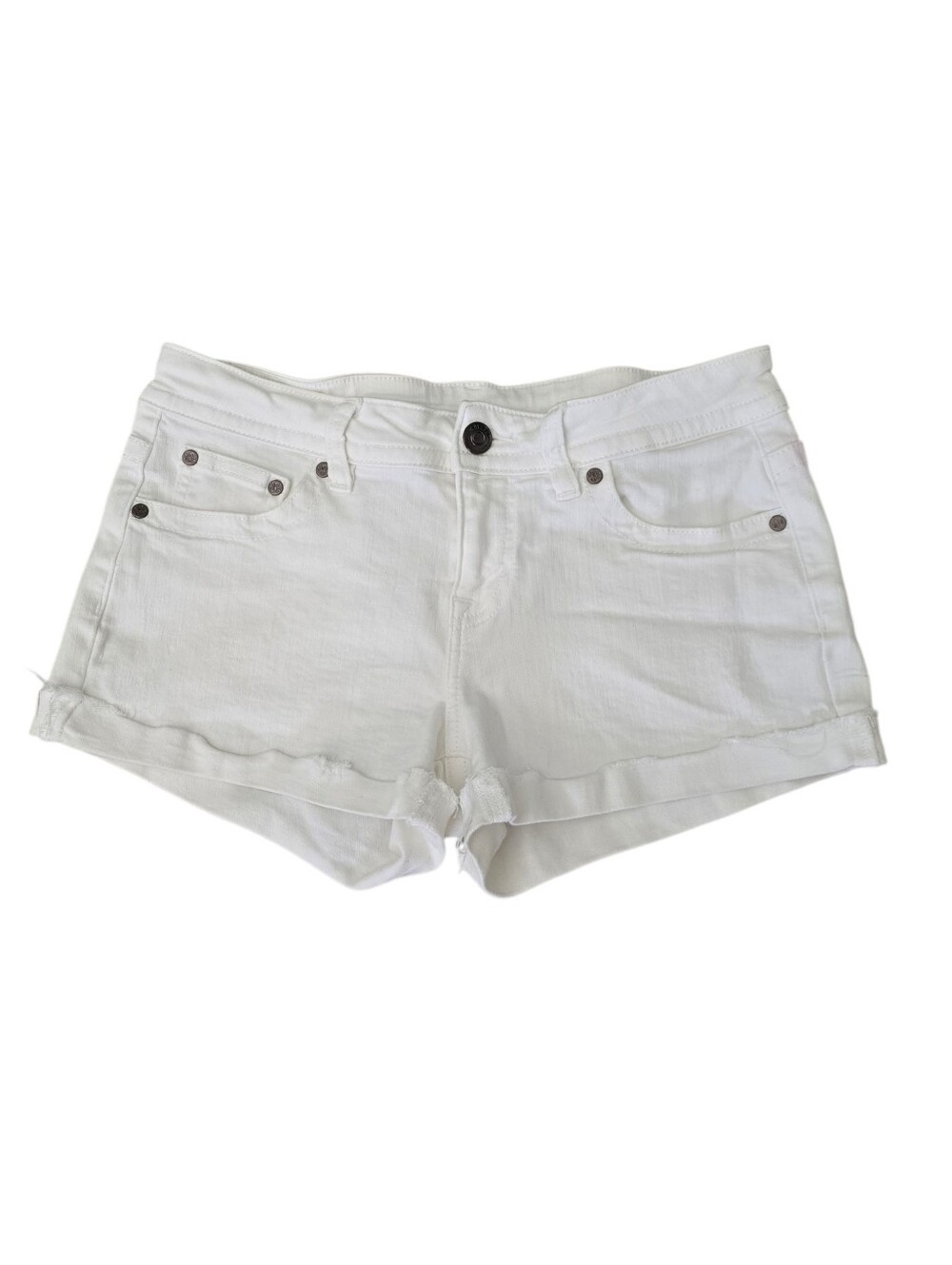 Shyanne White Denim Shorts Women's 28 Stretch Mid Rise Western Cowgirl Festival - Picture 2 of 9